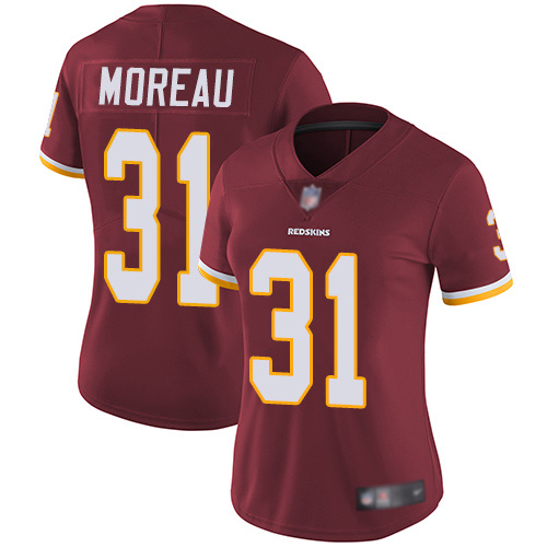 Washington Redskins Limited Burgundy Red Women Fabian Moreau Home Jersey NFL Football #31 Vapor->women nfl jersey->Women Jersey